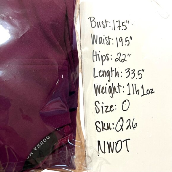 Donna Morgan Shift Swing Dress Purple Fuchsia Size 0 NWOT - Picture 10 of 11